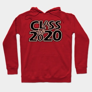 Grad Class of 2020 Classic Black and Light Orange Hoodie